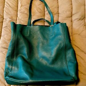 Genuine Italian leather teal purse